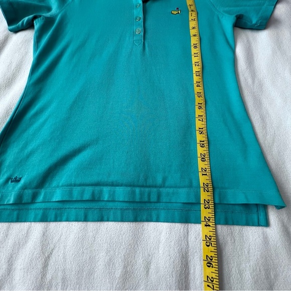 Peter Millar Masters Performance Tech Teal Green Golf Polo Shirt Women’s Medium - Picture 9 of 12
